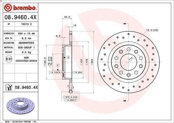 Disque Brembo Xtra 09.C892.1X 09.C892.1X BREMBO Xtra Disque De Disque Brembo Xtra 09.C892.1X 09.C892.1X BREMBO Xtra Disque De